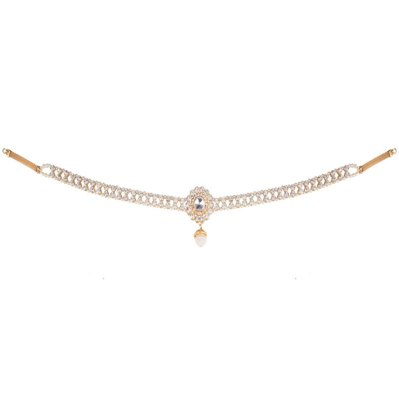 Efulgenz Indian Kamarbandh Waist Chain Waist Belt Belly Chain Bridal Kamarbandh Bollywood Crystal Faux Pearl Dangle Tassel Body Jewelry for Women - Image 5